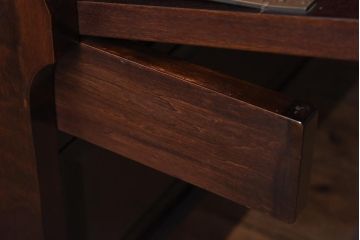 中古　越後民芸家具　和モダンなワークスペースにぴったりのライティングビューロー(デスク、在宅ワーク、在宅用簿記机)