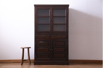 中古　松本民芸家具　女性でも使いやすい大きさのK-1型食器棚(収納棚)(定価約39.4万円)