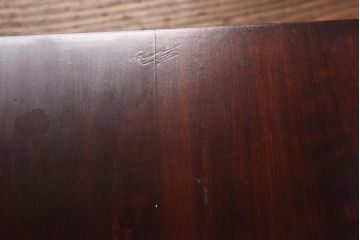 中古　神居民芸家具　モダンな装飾が調和した大振りな文机(デスク、在宅ワーク、在宅用座机)