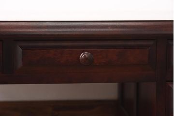 中古　神居民芸家具　モダンな装飾が調和した大振りな文机(デスク、在宅ワーク、在宅用座机)