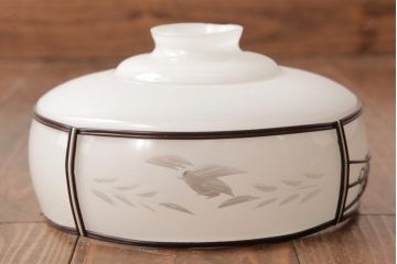 昭和初期　花鳥図柄　和の風情と品を感じるペンダントライト(天井照明、吊り下げ照明)