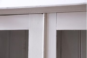 ペイント家具　フランスアンティーク　シックな佇まいが魅力的なビューローブックケース(ライティングビューロー、デスク、本箱、机、在宅ワーク、在宅用)