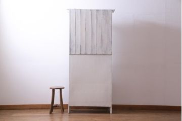 ペイント家具　フランスアンティーク　シックな佇まいが魅力的なビューローブックケース(ライティングビューロー、デスク、本箱、机、在宅ワーク、在宅用)