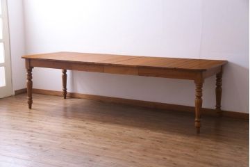 中古　ETHAN ALLEN(イーセンアーレン)　FARMHOUSE PINE カントリースタイルのダイニングテーブル(エクステンションテーブル)