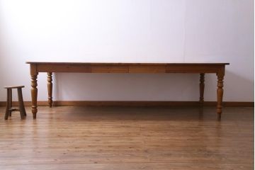 中古　ETHAN ALLEN(イーセンアーレン)　FARMHOUSE PINE カントリースタイルのダイニングテーブル(エクステンションテーブル)
