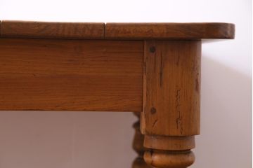 中古　ETHAN ALLEN(イーセンアーレン)　FARMHOUSE PINE カントリースタイルのダイニングテーブル(エクステンションテーブル)