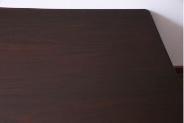 アンティーク家具　フランスアンティーク　マホガニー無垢材　キャスター付き　洗練された高級感が漂う6人掛けダイニングテーブル