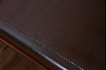 アンティーク家具　フランスアンティーク　マホガニー無垢材　キャスター付き　洗練された高級感が漂う6人掛けダイニングテーブル