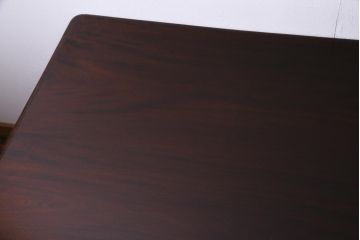アンティーク家具　フランスアンティーク　マホガニー無垢材　キャスター付き　洗練された高級感が漂う6人掛けダイニングテーブル