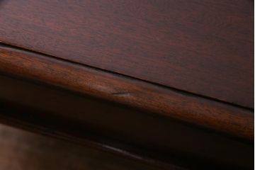 アンティーク家具　フランスアンティーク　マホガニー無垢材　キャスター付き　洗練された高級感が漂う6人掛けダイニングテーブル