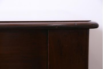 アンティーク家具　フランスアンティーク　マホガニー無垢材　キャスター付き　洗練された高級感が漂う6人掛けダイニングテーブル