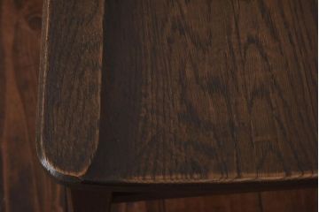 中古　神戸家具　永田良介商店　素朴なアンティークスタイルを楽しめるスカシ型食堂椅子(チェア、イス)(1)