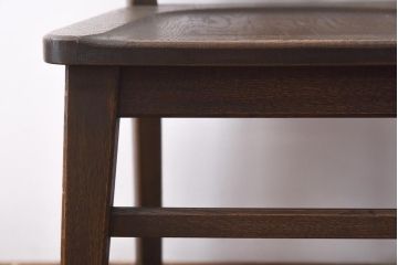 中古　神戸家具　永田良介商店　素朴なアンティークスタイルを楽しめるスカシ型食堂椅子(チェア、イス)(1)