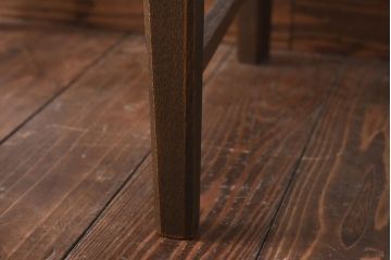 中古　神戸家具　永田良介商店　素朴なアンティークスタイルを楽しめるスカシ型食堂椅子(チェア、イス)(1)