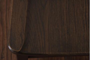 中古　神戸家具　永田良介商店　素朴なアンティークスタイルを楽しめるスカシ型食堂椅子(チェア、イス)(2)