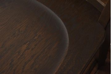 中古　神戸家具　永田良介商店　素朴なアンティークスタイルを楽しめるスカシ型食堂椅子(チェア、イス)