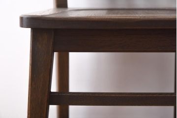 中古　神戸家具　永田良介商店　素朴なアンティークスタイルを楽しめるスカシ型食堂椅子(チェア、イス)