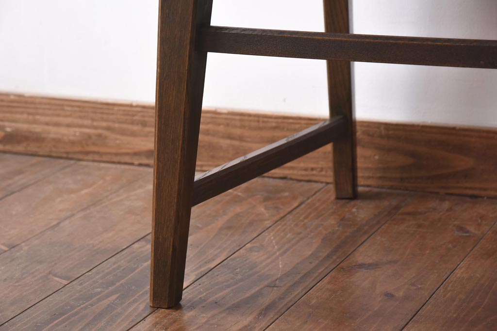 中古　神戸家具　永田良介商店　素朴なアンティークスタイルを楽しめるスカシ型食堂椅子(チェア、イス)