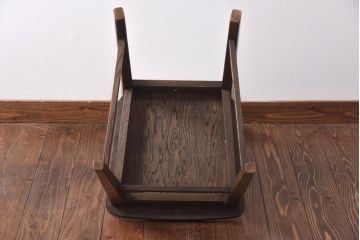 中古　神戸家具　永田良介商店　素朴なアンティークスタイルを楽しめるスカシ型食堂椅子(チェア、イス)