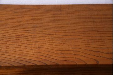 中古　工芸家具　栗無垢材　象嵌細工が素敵な漆塗りの飾棚(飾り棚)(定価約54万円)