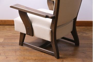 中古　神戸洋家具　永田良介商店　気品とあたたかな雰囲気が漂う1Pソファ(一人掛け、アームチェア)