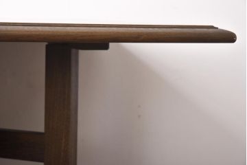 中古　神戸家具　永田良介商店　天板本革貼り　大人の高級感漂う袖机(バタフライテーブル)(定価28万円)