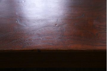 アンティーク雑貨　総ケヤキ材　堂々とした佇まいの上質な火鉢付き座卓(囲炉裏、木製火鉢、ローテーブル)