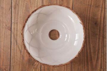 昭和レトロ　和の味わい溢れる竹編みのシェードのペンダントライト(電笠、天井照明)