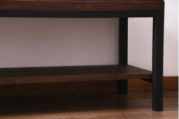 レトロ家具　脚付リメイク　シンプルでレトロな作りのガラスケース(ショーケース、陳列棚)