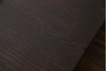 ヴィンテージ家具　ビンテージ　昭和期　栗材　浮造り仕上げ　和の趣きが魅力的なローテーブル(座卓)