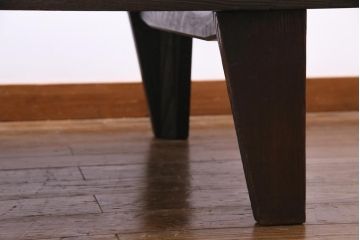ヴィンテージ家具　ビンテージ　昭和期　栗材　浮造り仕上げ　和の趣きが魅力的なローテーブル(座卓)