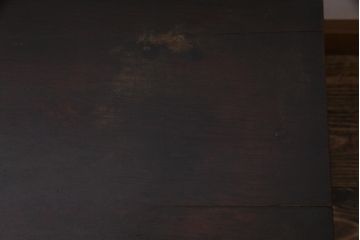 アンティーク家具　イギリスアンティーク　オーク材　堅牢な佇まいが存在感のある収納付きベンチ