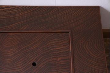 アンティーク雑貨　中古　伝統民芸　岩谷堂箪笥　ダイナミックな欅の杢目を堪能できる角火鉢(木製火鉢)(定価約30万円)