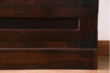 ビンテージ　松本民芸家具風　天板樺材　和洋折衷な空間に取り入れやすいチェスト(リビングボード)