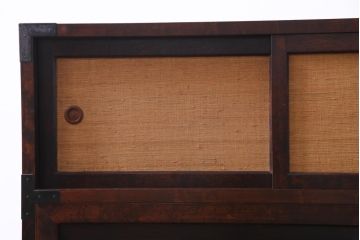 ビンテージ　脚付きリメイク　松本民芸風の和モダンなサイドボード(収納棚、チェスト、ヴィンテージ)