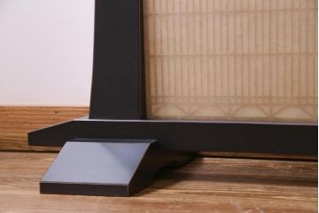 ビンテージ　市松模様と細かな格子が目を引く大型組子つい立て(パーテーション、衝立)(定価約50万円)