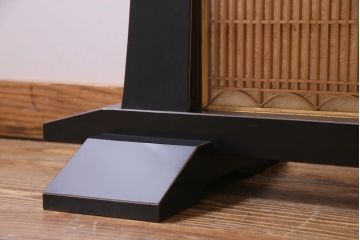 ビンテージ　市松模様と細かな格子が目を引く大型組子つい立て(パーテーション、衝立)(定価約50万円)