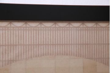 ビンテージ　市松模様と細かな格子が目を引く大型組子つい立て(パーテーション、衝立)(定価約50万円)