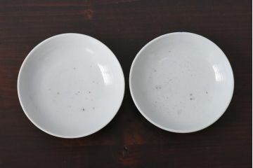古民具・骨董　龍の図　色絵　独特な絵柄の蓋付き茶碗2客セット(和食器)(1)