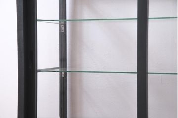 ペイント家具　メンズライクな雰囲気のガラスケース(ショーケース、飾り棚、陳列棚)