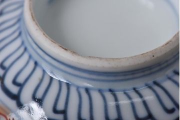 和製アンティーク　豊かな彩りを感じる色絵の蓋付き茶碗2客セット(和食器)