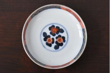 和製アンティーク　豊かな彩りを感じる色絵の蓋付き茶碗2客セット(和食器)