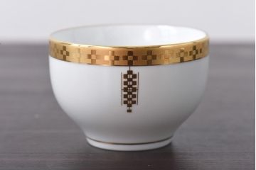 中古　Tiffany&Co.(ティファニー)　IMPERIAL　ゴールドバンドが高級感漂うカップ&ソーサー3客セット(洋食器)