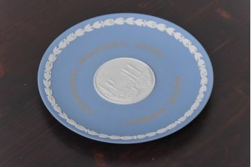 中古　イギリス Wedgwood(ウェッジウッド)　ジャスパー　記念プレート(皿、ディスプレイ)