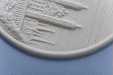 中古　イギリス Wedgwood(ウェッジウッド)　ジャスパー　記念プレート(皿、ディスプレイ)