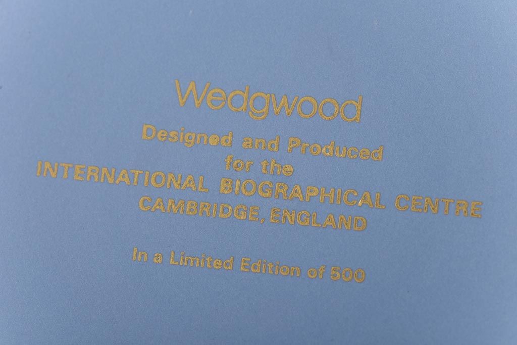 中古　イギリス Wedgwood(ウェッジウッド)　ジャスパー　記念プレート(皿、ディスプレイ)