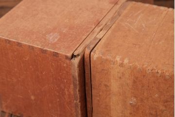 アンティーク雑貨　昭和レトロ　大きな積み木セット【四角形/10ヶ組】(ディスプレイ雑貨、飾り台)