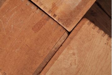 アンティーク雑貨　昭和レトロ　大きな積み木セット【四角形/10ヶ組】(ディスプレイ雑貨、飾り台)