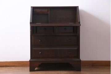 中古　松本民芸家具　#33A型　コンパクトなライティングビューロー(机、在宅ワーク、在宅用デスク)(定価約30万円)