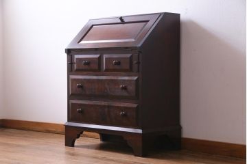 中古　松本民芸家具　#33A型　コンパクトなライティングビューロー(机、在宅ワーク、在宅用デスク)(定価約30万円)